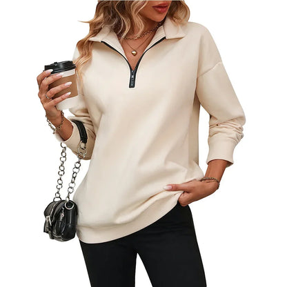 Zip-Up Comfy Casual Pullover