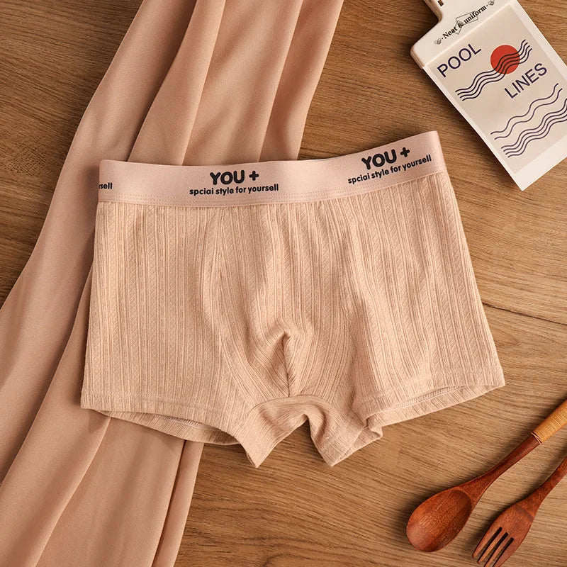 4 PCS - YOU+ Pure Cotton Men's Briefs