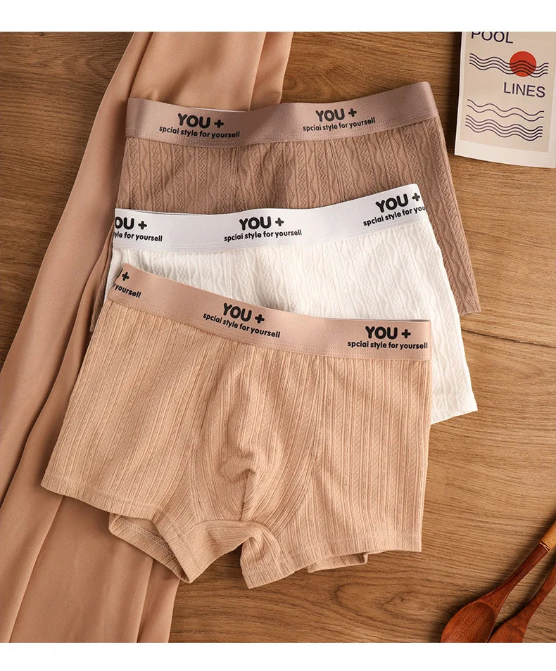 4 PCS - YOU+ Pure Cotton Men's Briefs