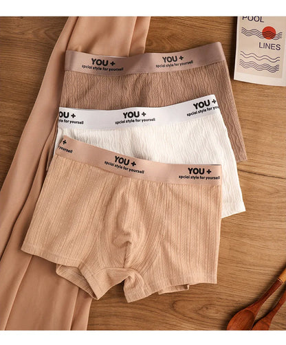 4 PCS - YOU+ Pure Cotton Men's Briefs