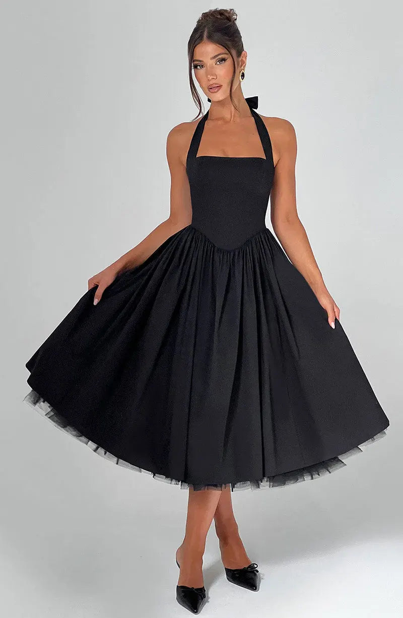 Midnight Muse™ Mesh Bandage Halter Dress