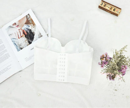 Mesh Push-Up Corset Bralette