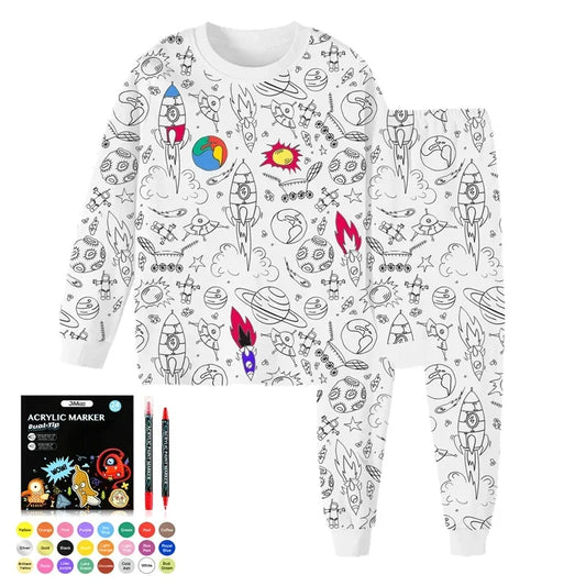 Coloring Pure Cotton Pajama Set