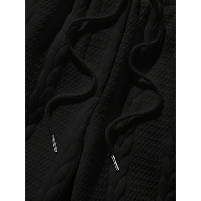 Men’s Solid Jacquard T-Shirt & Shorts Set