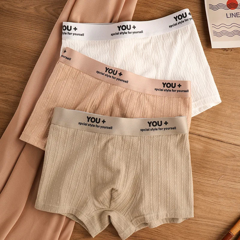 4 PCS - YOU+ Pure Cotton Men's Briefs