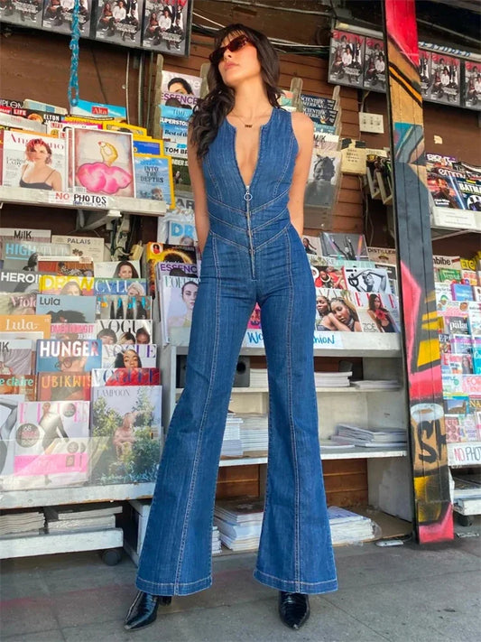 SculptCurve™ Denim Jumpsuit