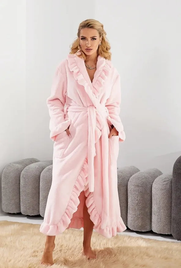 Velura™ Women’s Long Coral Velvet Robe