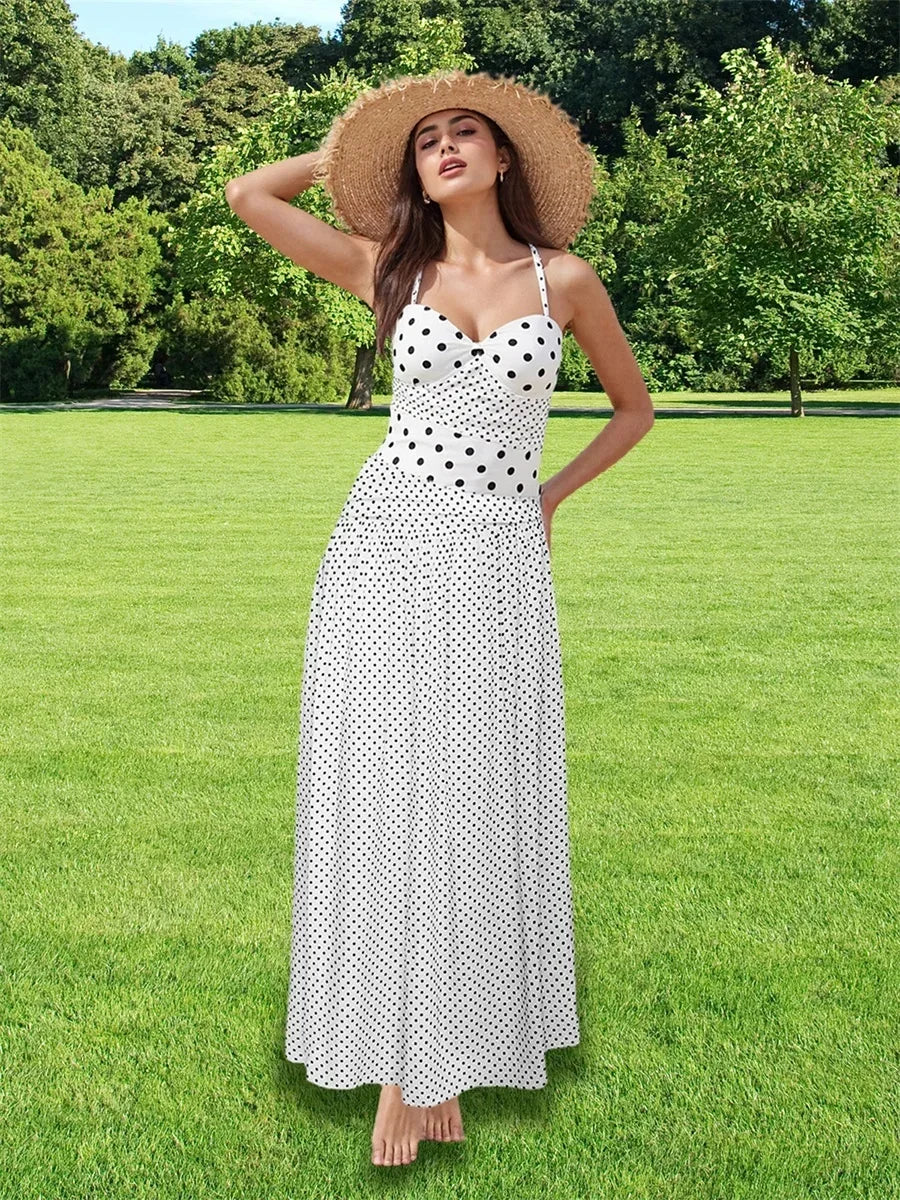 Polka Dot Maxi Dress
