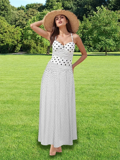 Polka Dot Maxi Dress
