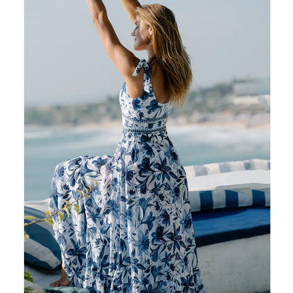Aurelia™ V-Neck Printed Swimsuit & Skirt Set