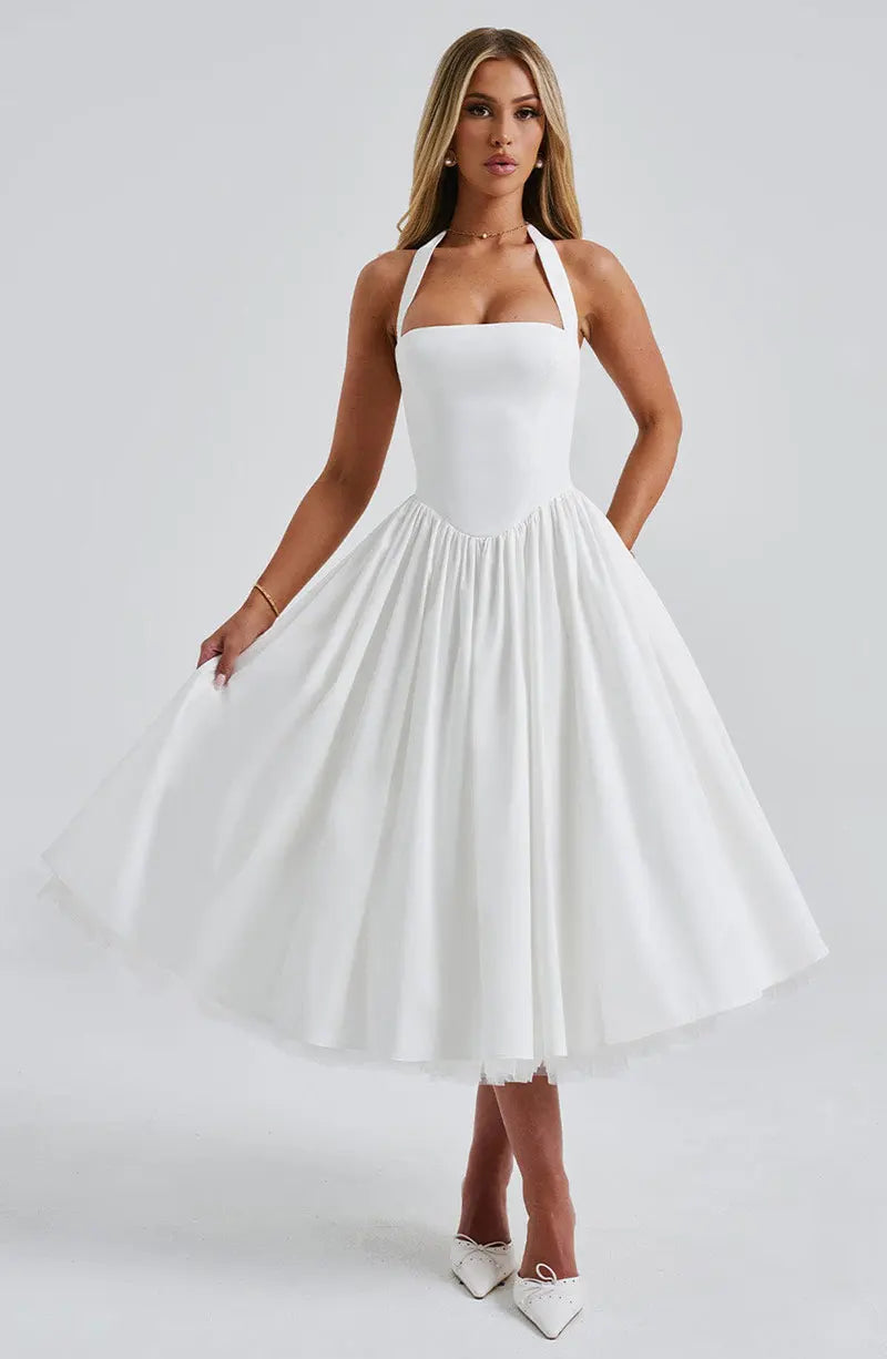 Midnight Muse™ Mesh Bandage Halter Dress
