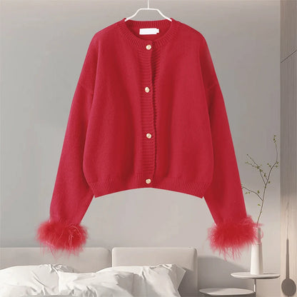 Feather Patchwork Cardigan