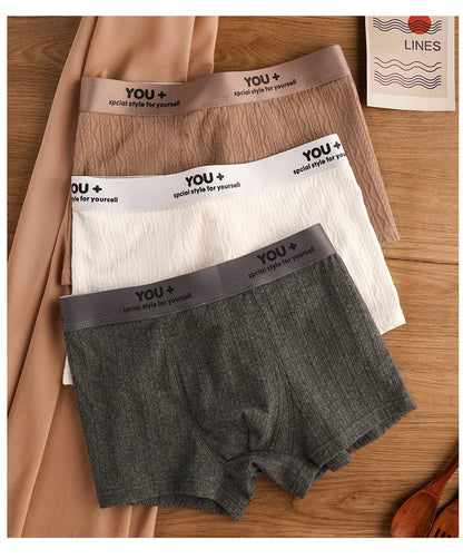 4 PCS - YOU+ Pure Cotton Men's Briefs