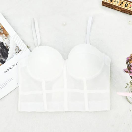 Mesh Push-Up Corset Bralette