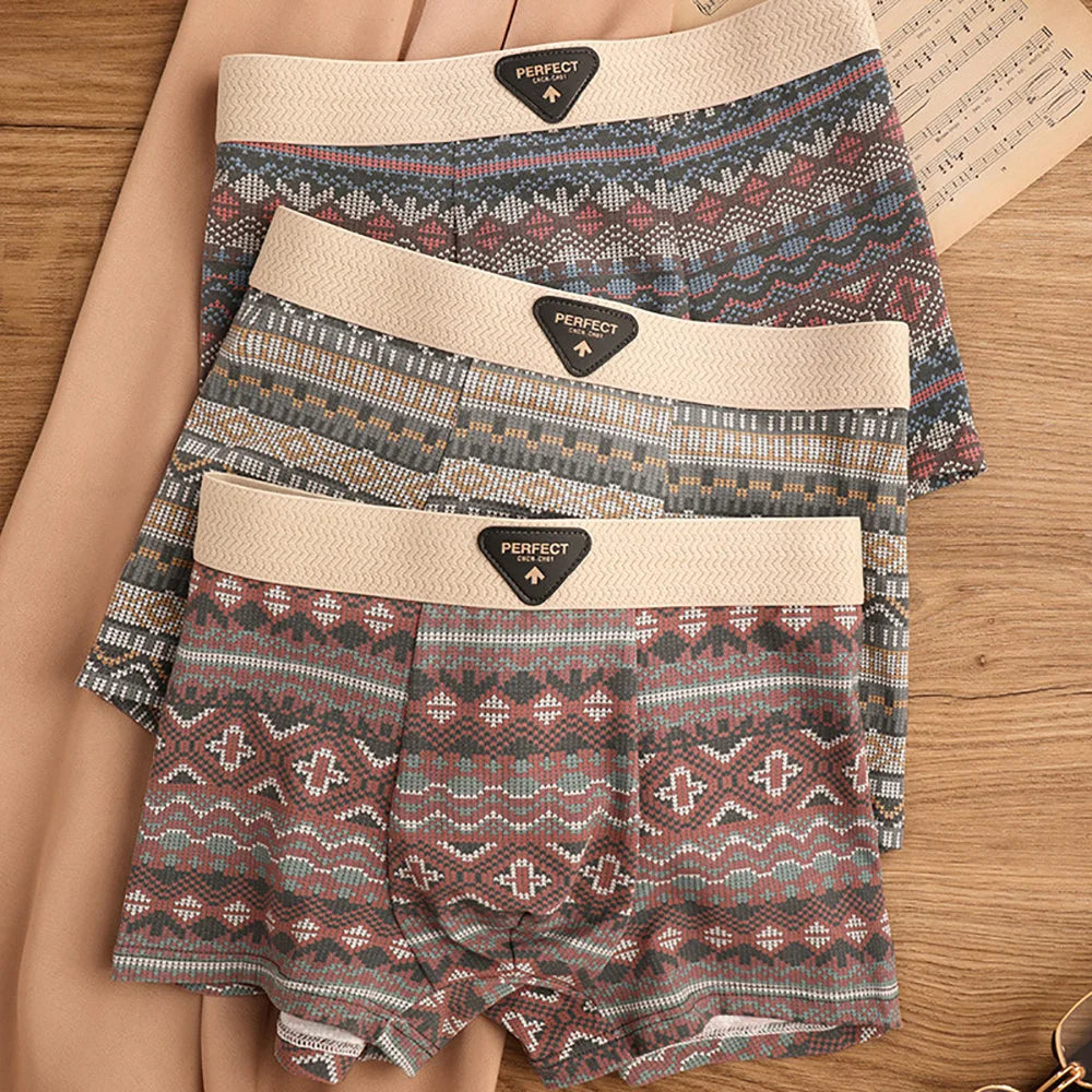 BoldComfort™ 4-Pack Retro Cotton Boxers