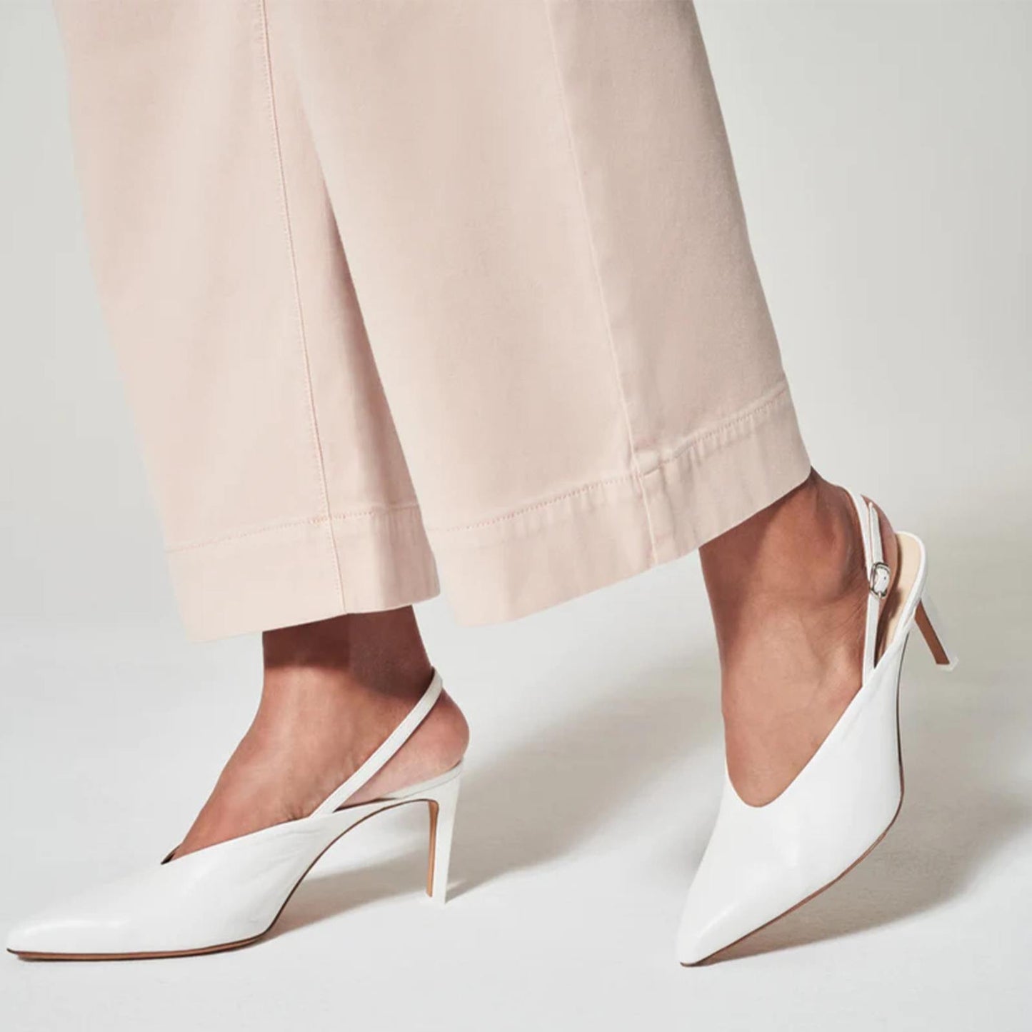 Stretch Twill Wide-Leg Pants