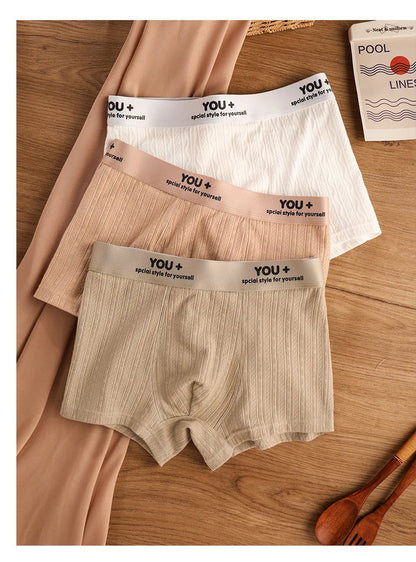 4 PCS - YOU+ Pure Cotton Men's Briefs
