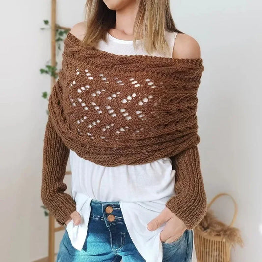 102 inch Knitted Cable Shrug