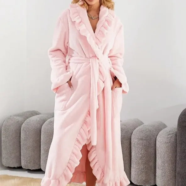 Velura™ Women’s Long Coral Velvet Robe