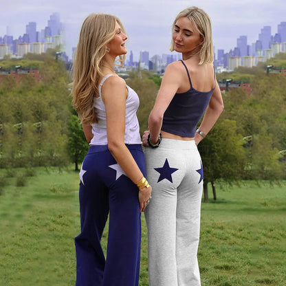 Contrast High Elastic Sweatpants