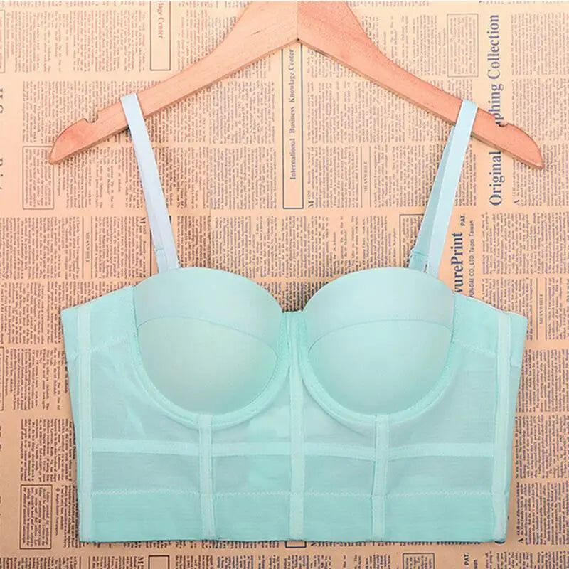 Mesh Push-Up Corset Bralette