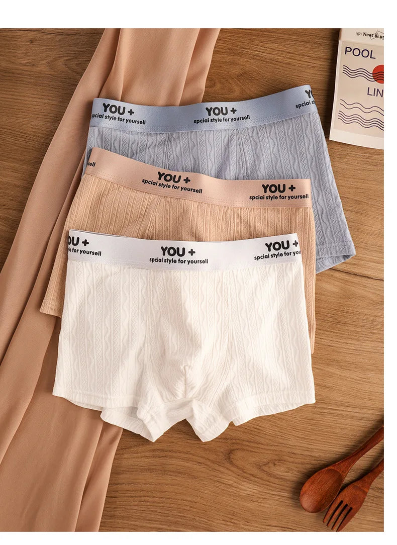 4 PCS - YOU+ Pure Cotton Men's Briefs