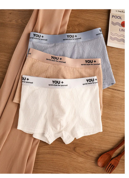 4 PCS - YOU+ Pure Cotton Men's Briefs