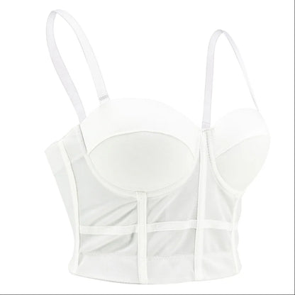 Mesh Push-Up Corset Bralette