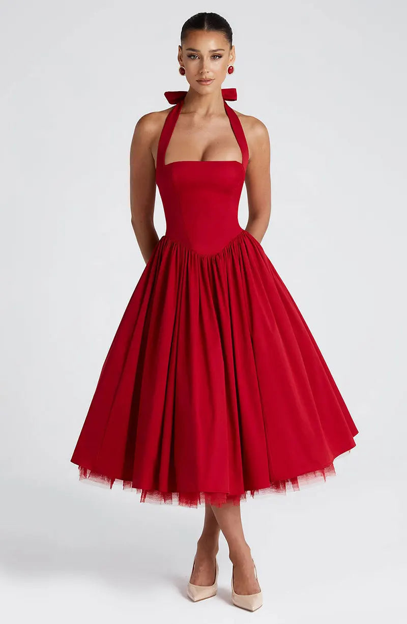 Midnight Muse™ Mesh Bandage Halter Dress