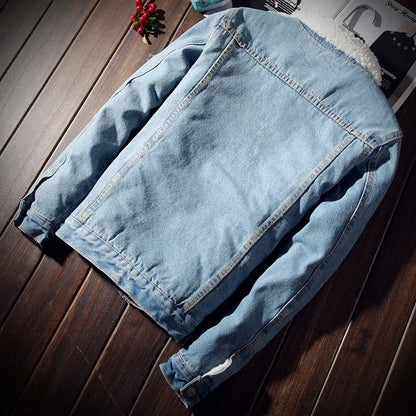 Denim Jacket with Fleece Lining