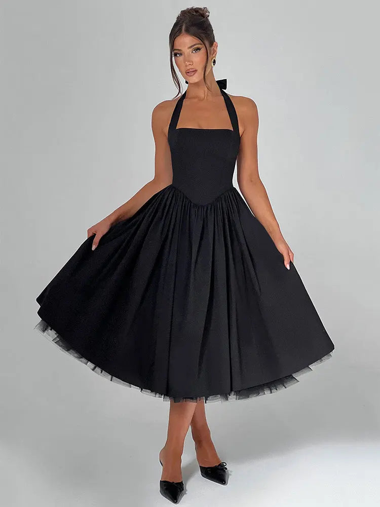 Midnight Muse™ Mesh Bandage Halter Dress
