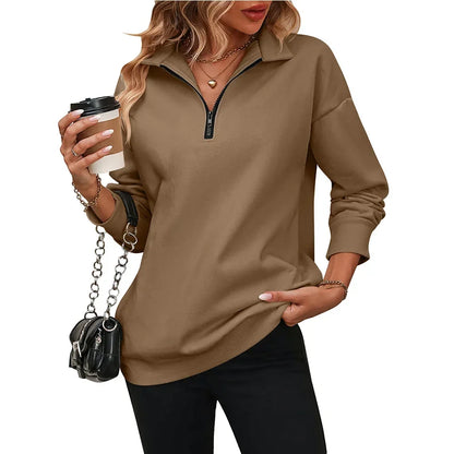 Zip-Up Comfy Casual Pullover