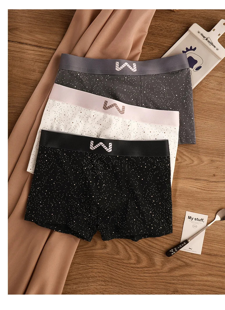 4 PCS SkyPrint Cotton Boxers