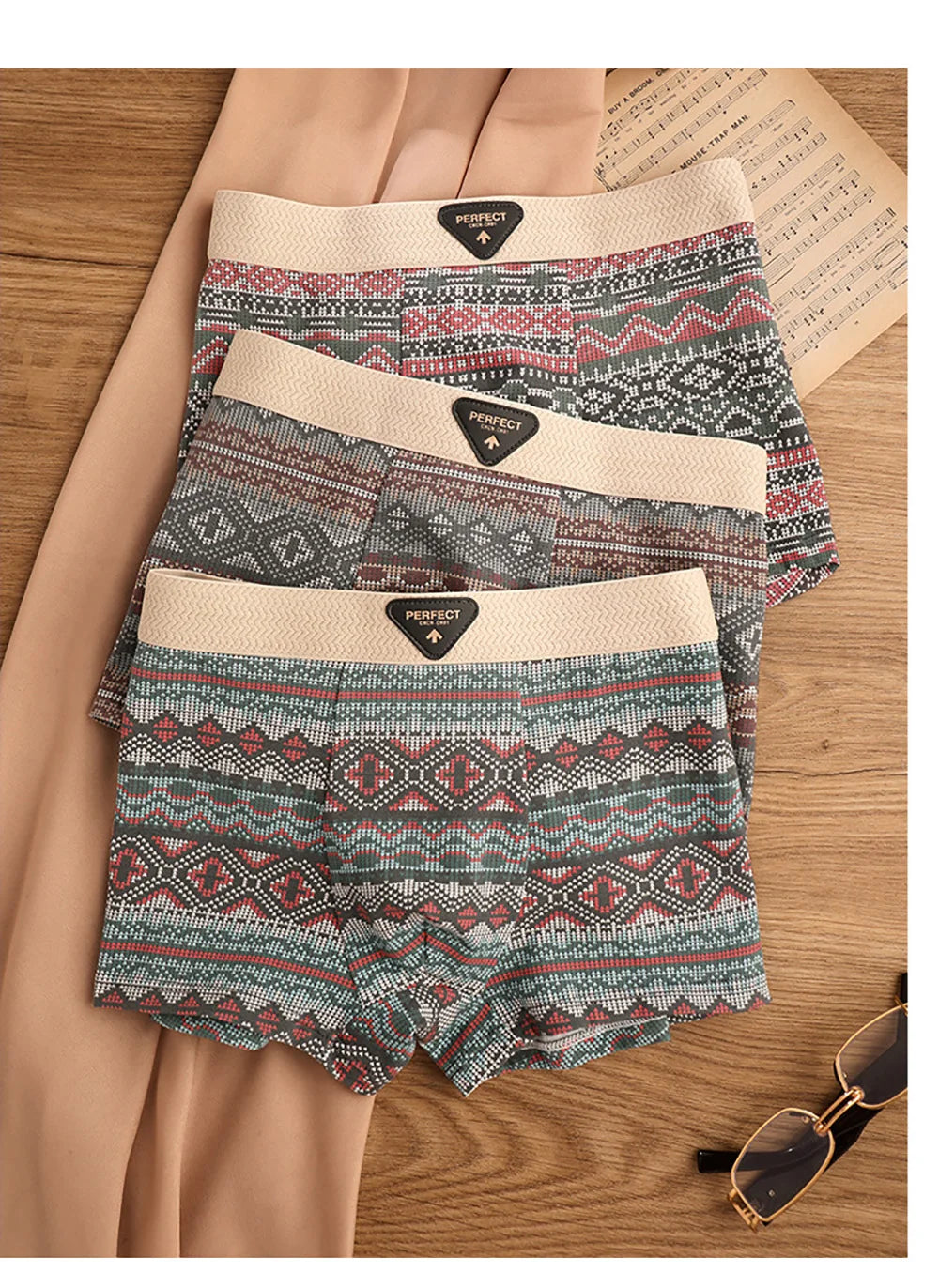 BoldComfort™ 4-Pack Retro Cotton Boxers