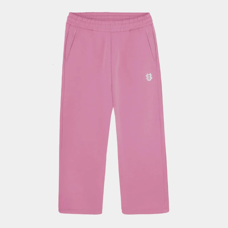 Embroidered Wide-Leg Joggers