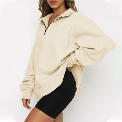 Zip-Up Comfy Casual Pullover