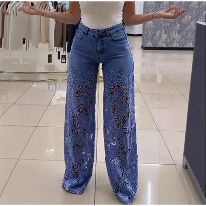 LaceFlow™ Plus Size Summer Jeans