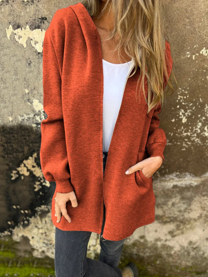 Plus-Size Hooded Jacket
