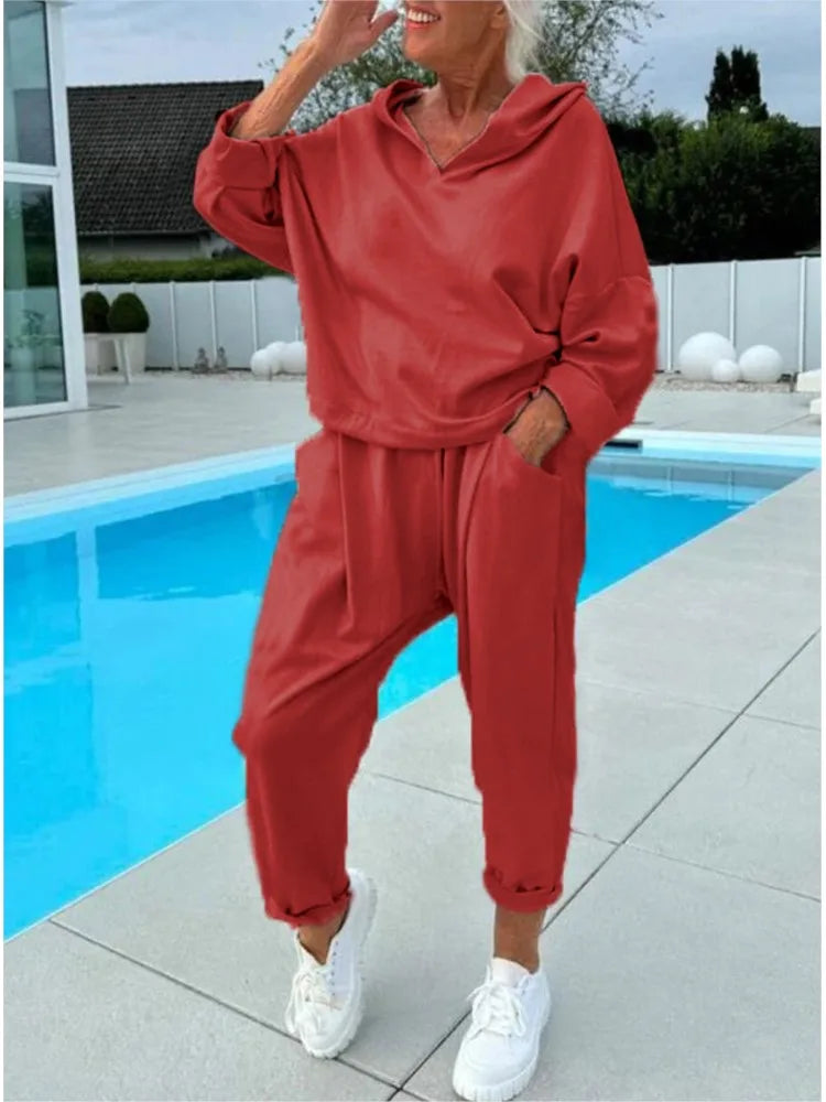 Hoodie and Harem Pants Set