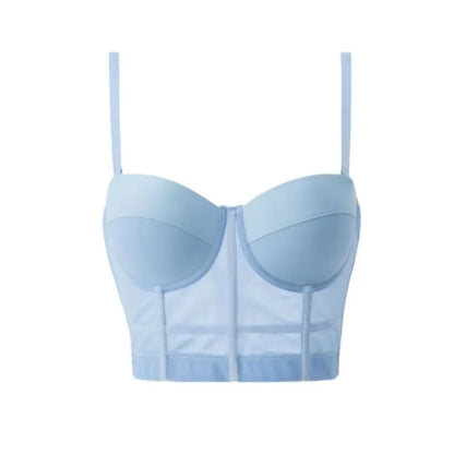 Mesh Push-Up Corset Bralette