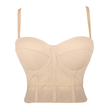 Mesh Push-Up Corset Bralette