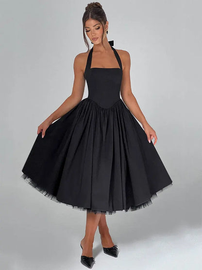 Midnight Muse™ Mesh Bandage Halter Dress
