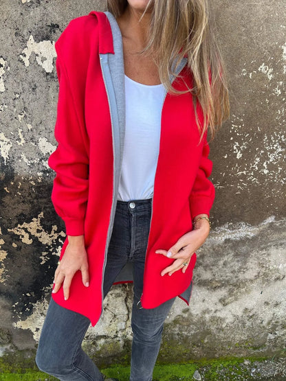 Plus-Size Hooded Jacket