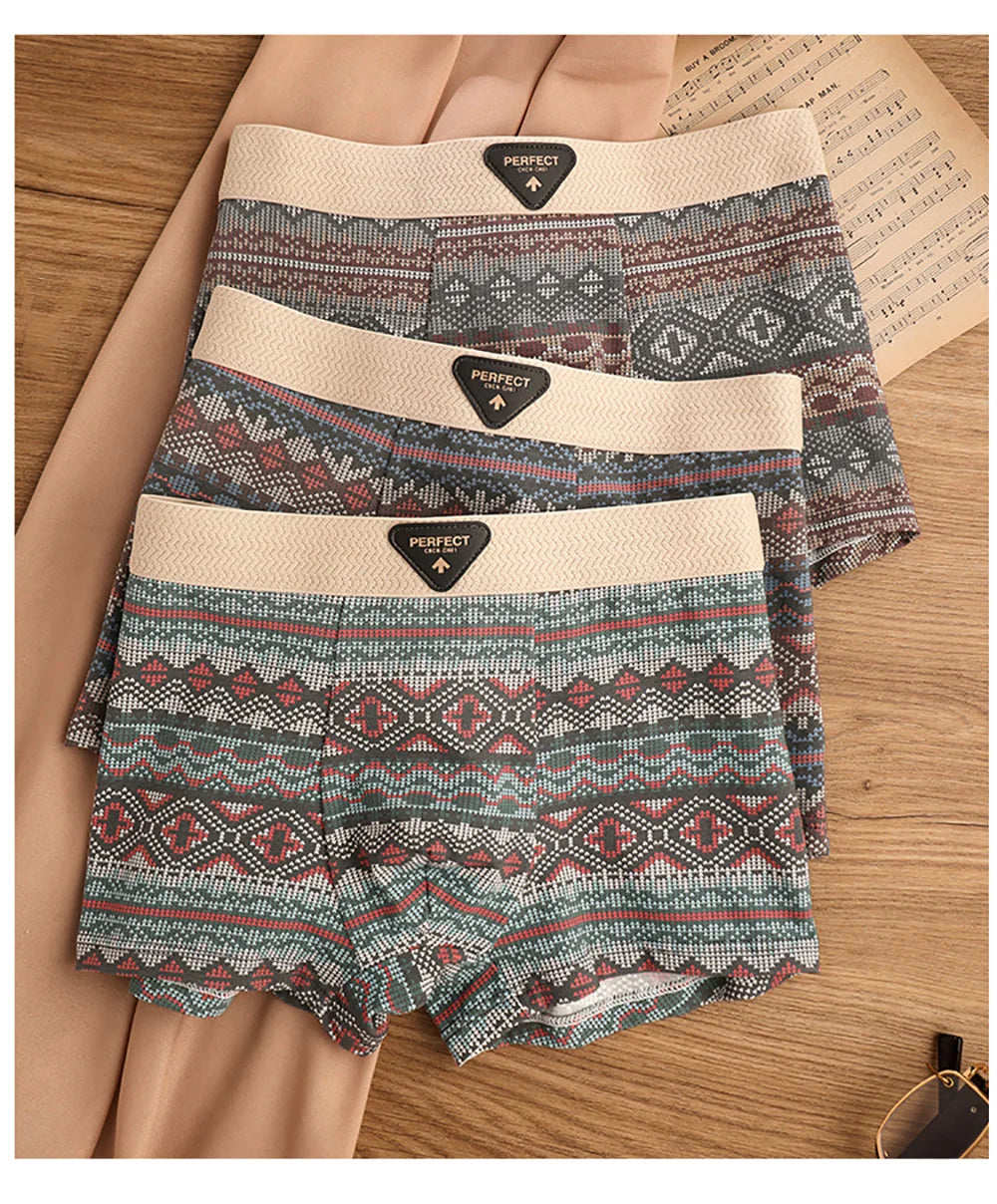 BoldComfort™ 4-Pack Retro Cotton Boxers