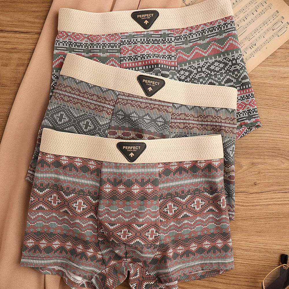 BoldComfort™ 4-Pack Retro Cotton Boxers