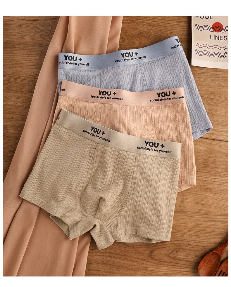 4 PCS - YOU+ Pure Cotton Men's Briefs