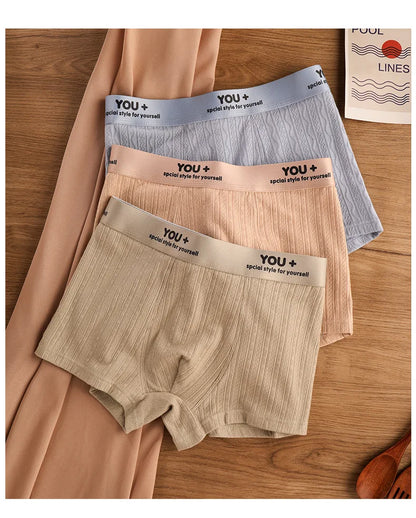 4 PCS - YOU+ Pure Cotton Men's Briefs