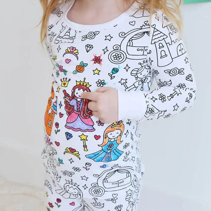 Coloring Pure Cotton Pajama Set