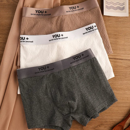 4 PCS - YOU+ Pure Cotton Men's Briefs