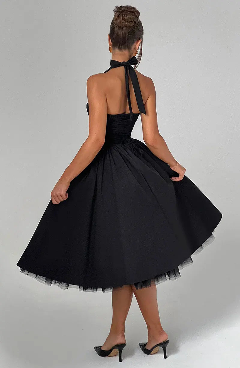 Midnight Muse™ Mesh Bandage Halter Dress